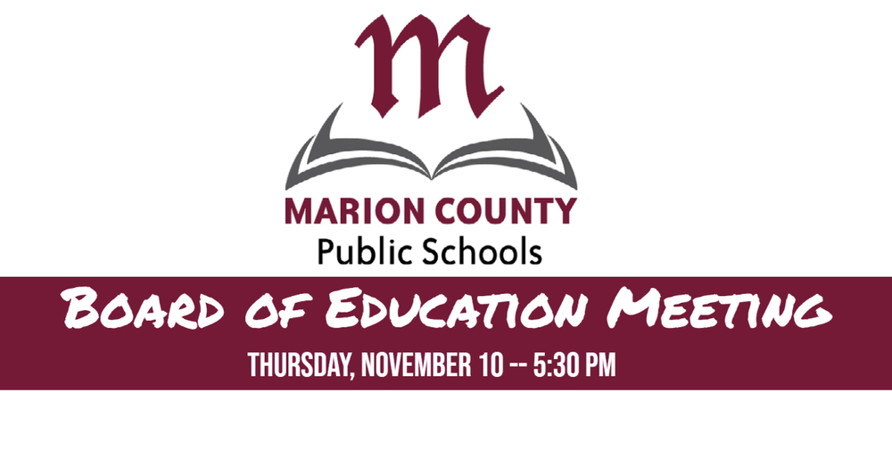 Board of Education Meeting with MCPS logo