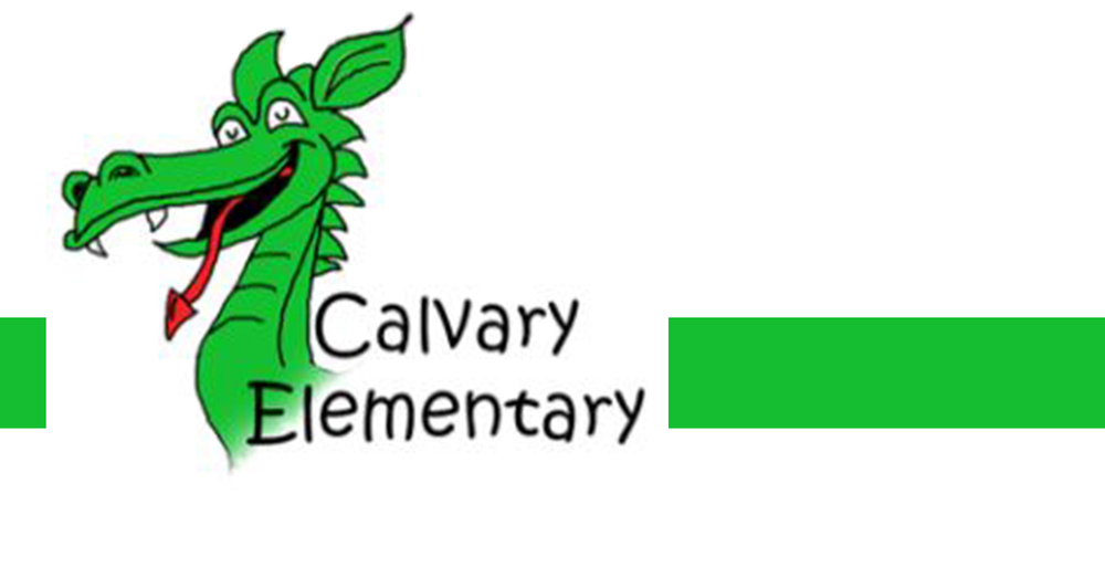 Calvary Elementary with picture of dragon