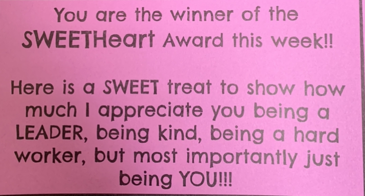 Sweetheart Award