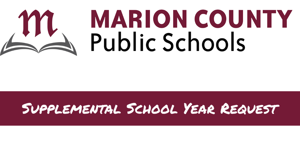Supplemental School Year request form now available