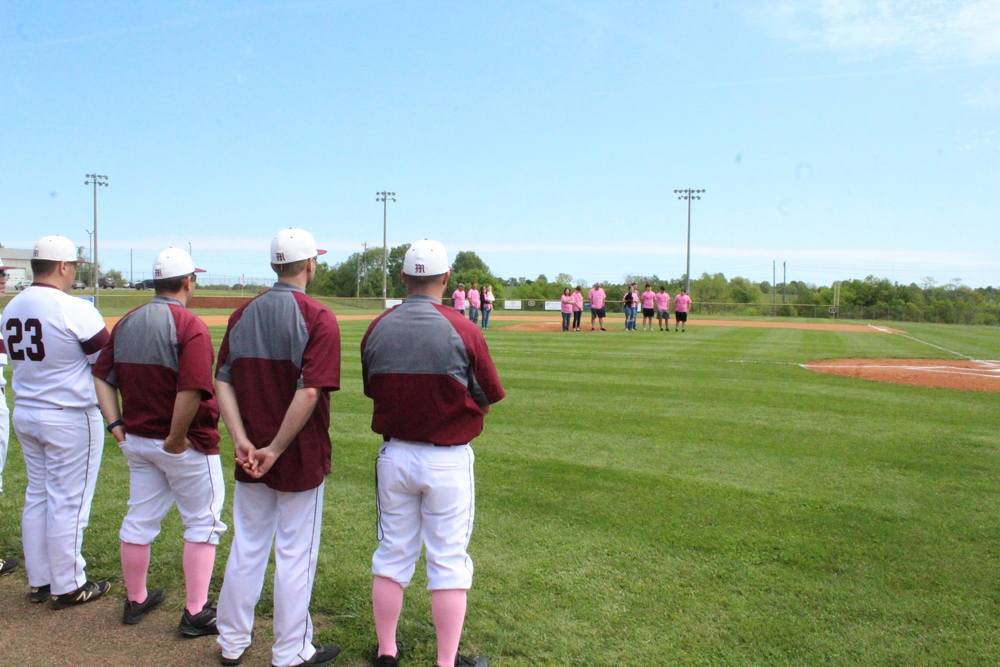 baseball team during Lisa Caldwell memorial