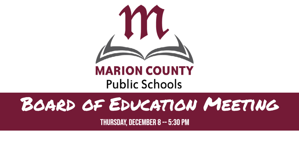 Board of Education Meeting with MCPS logo