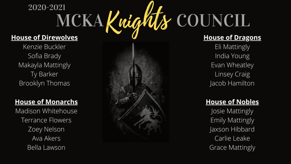 MCKA Knights Council Students