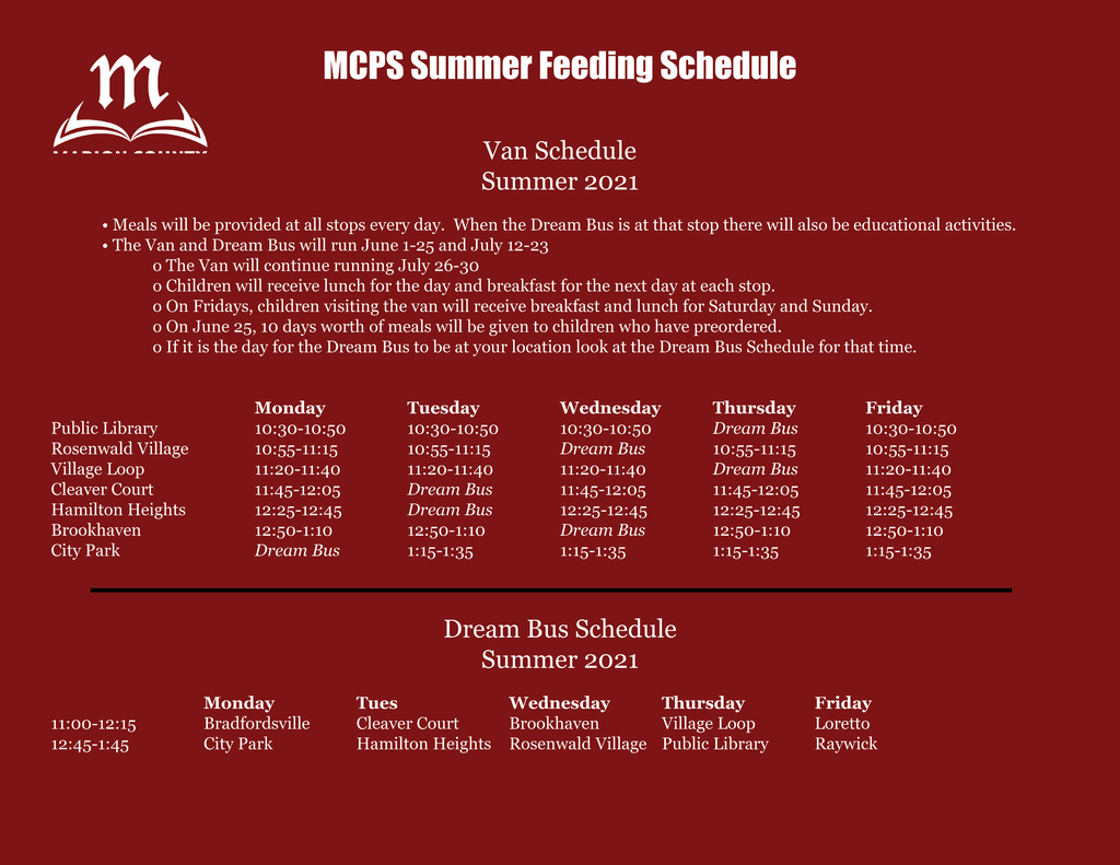 summer feeding schedule