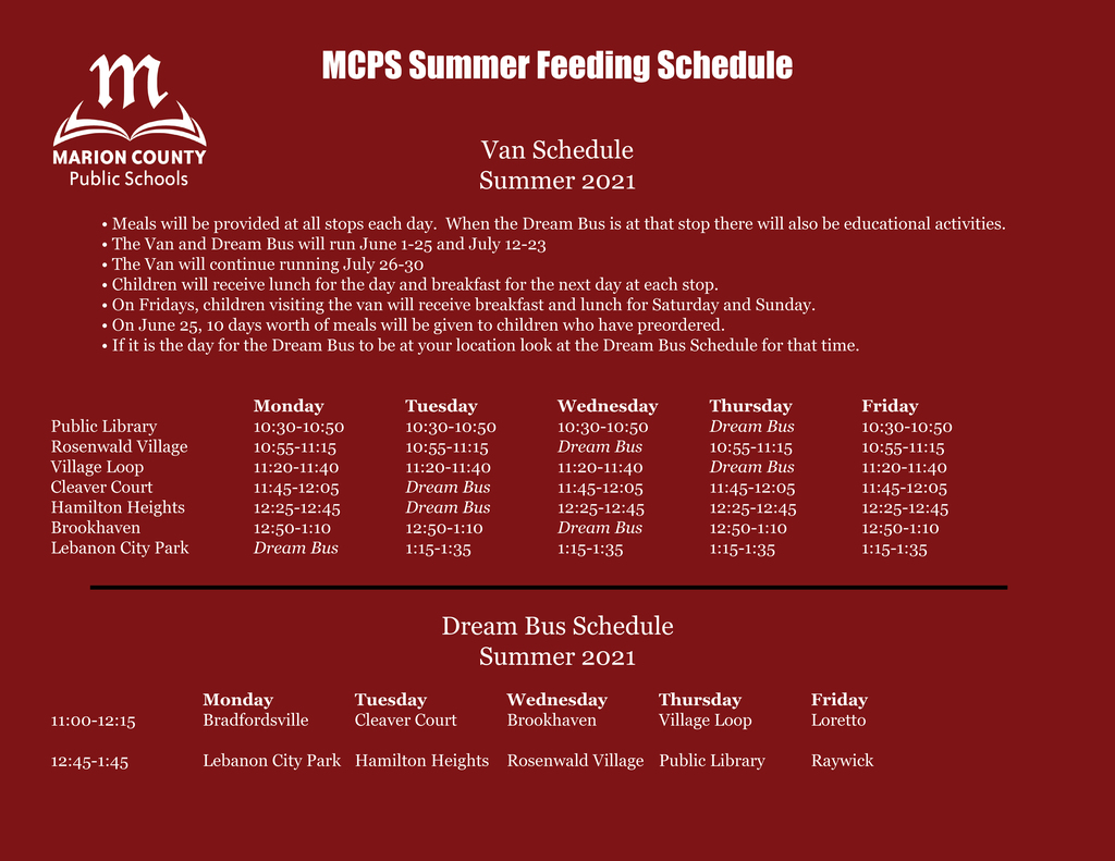 feeding schedule