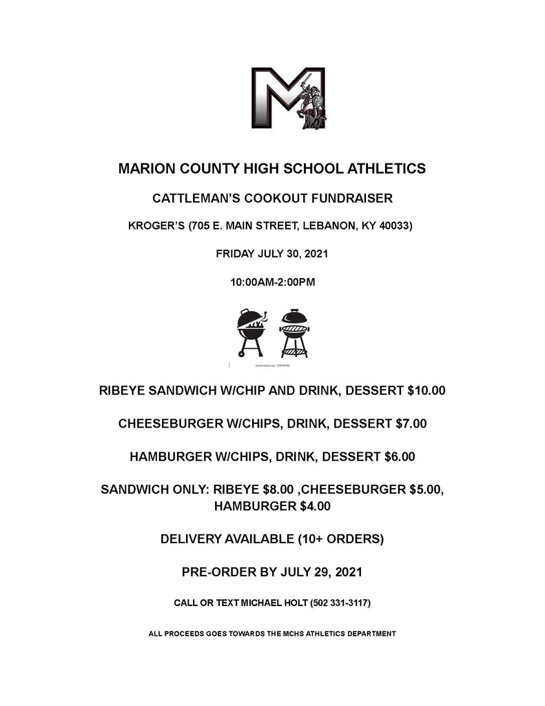 Athletics cookout flyer